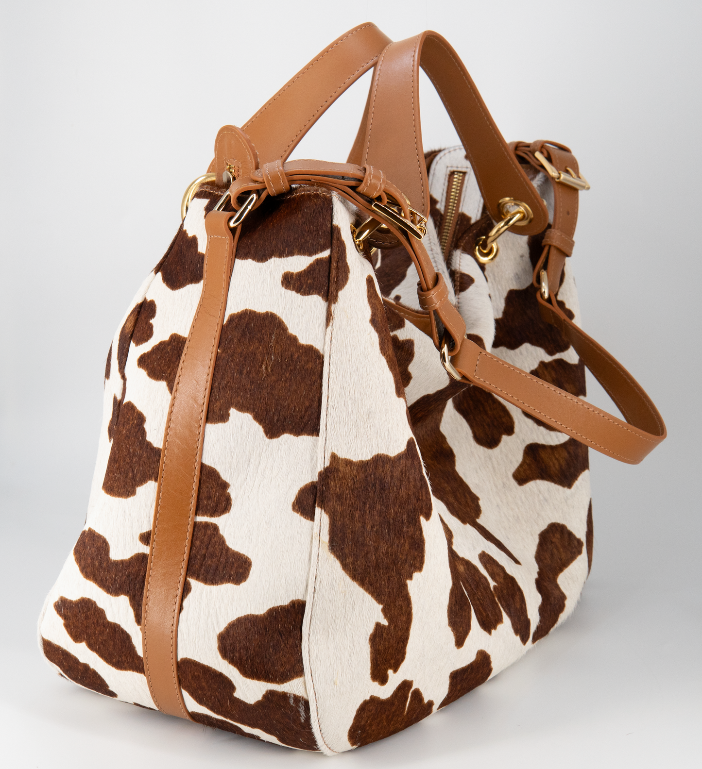 Bolsa Livian | Couro de Vaca | Animal Print