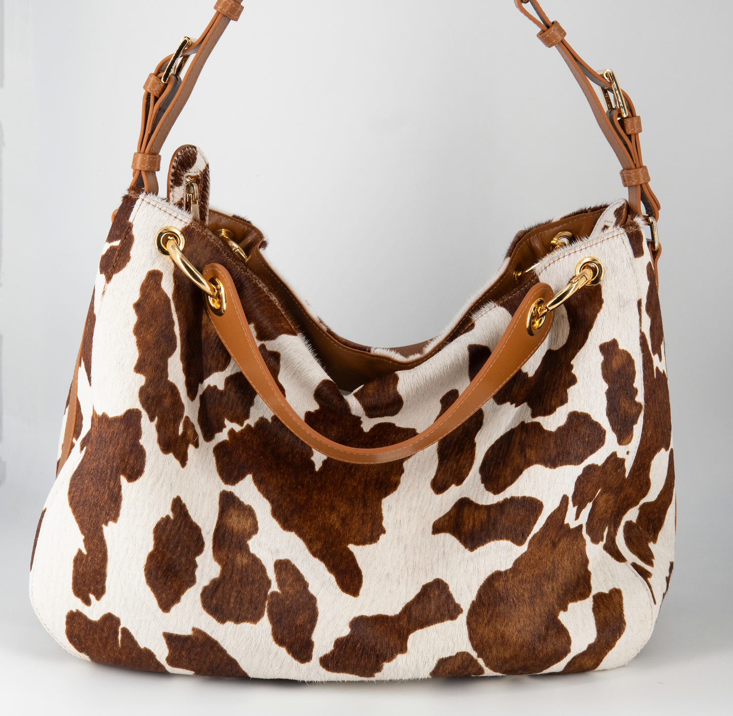 Bolsa Livian | Couro de Vaca | Animal Print