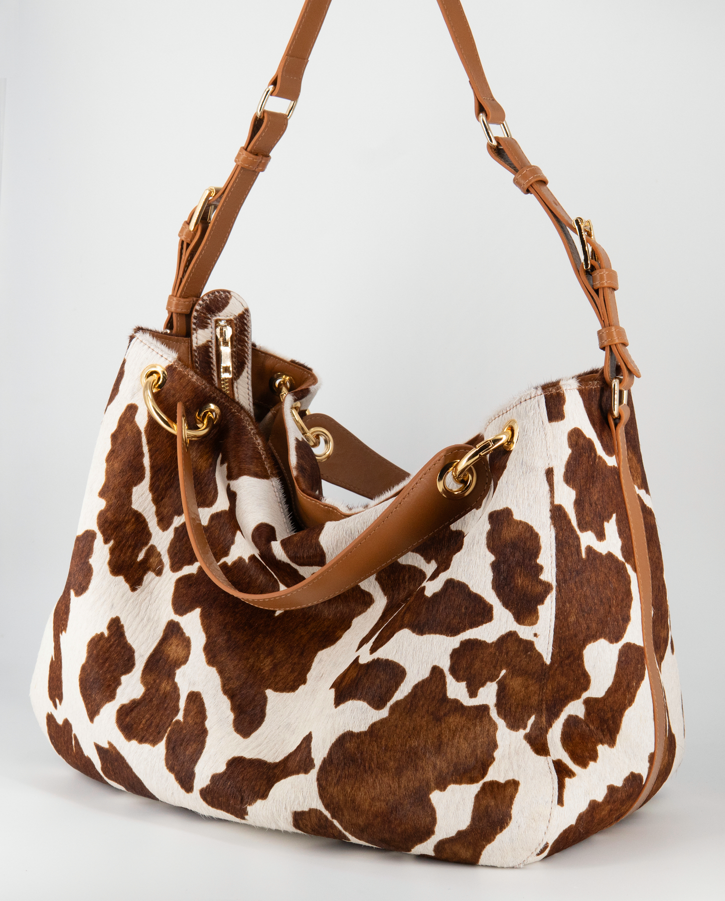 Bolsa Livian | Couro de Vaca | Animal Print