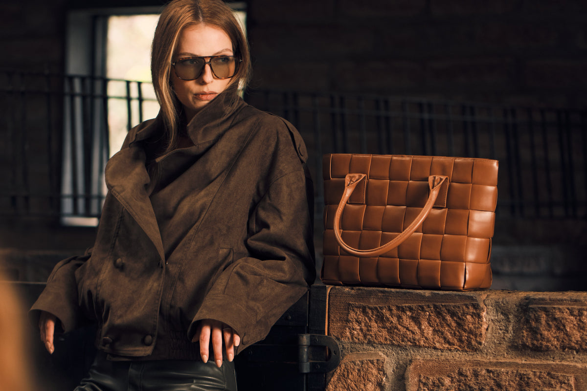 Bolsa Bet | Pelica de Caprino | Caramelo