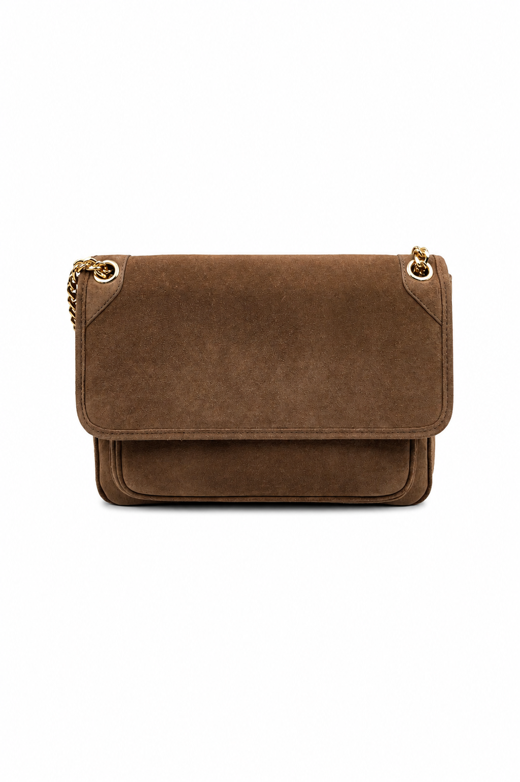 Bolsa Nicoli | Camurça | Caramelo | Ferragem Dourado