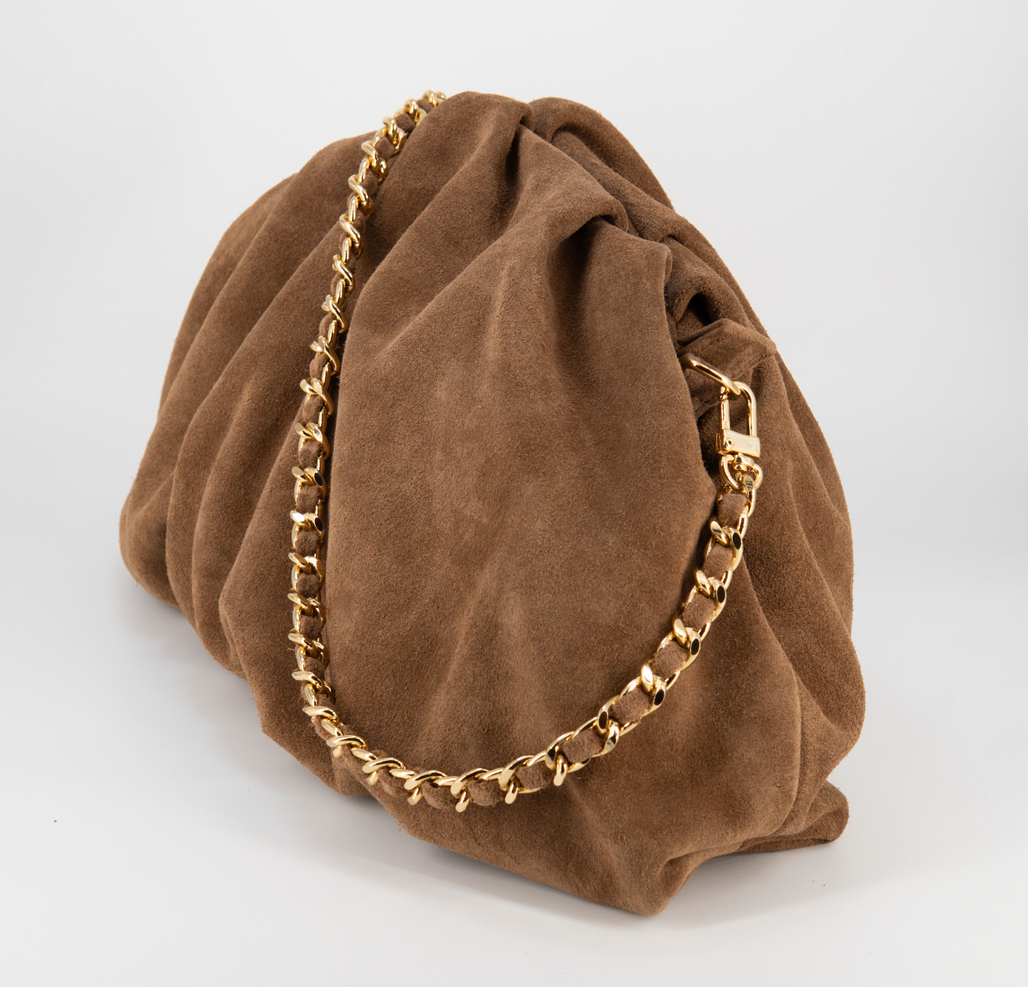 Bolsa Tanara | Couro Camurça | Caramelo