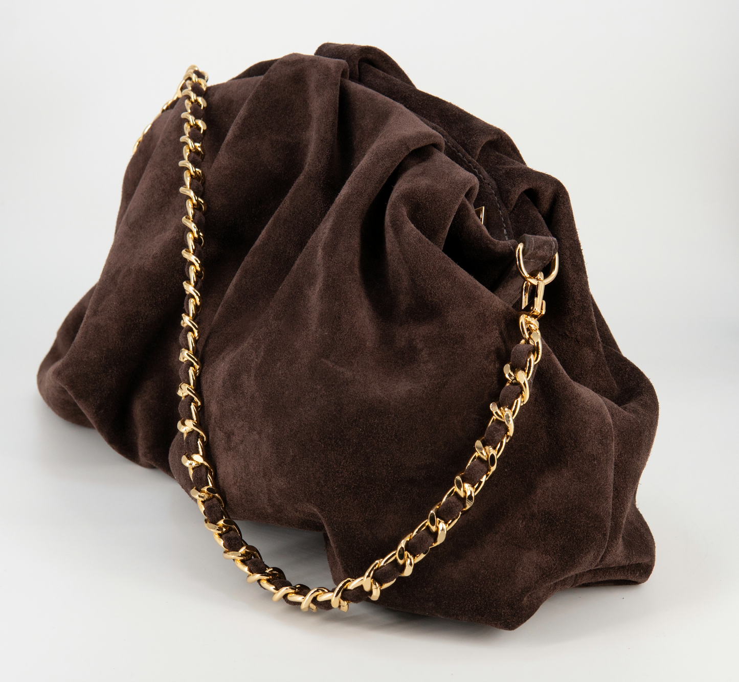 Bolsa Tanara | Couro Camurça | Marrom
