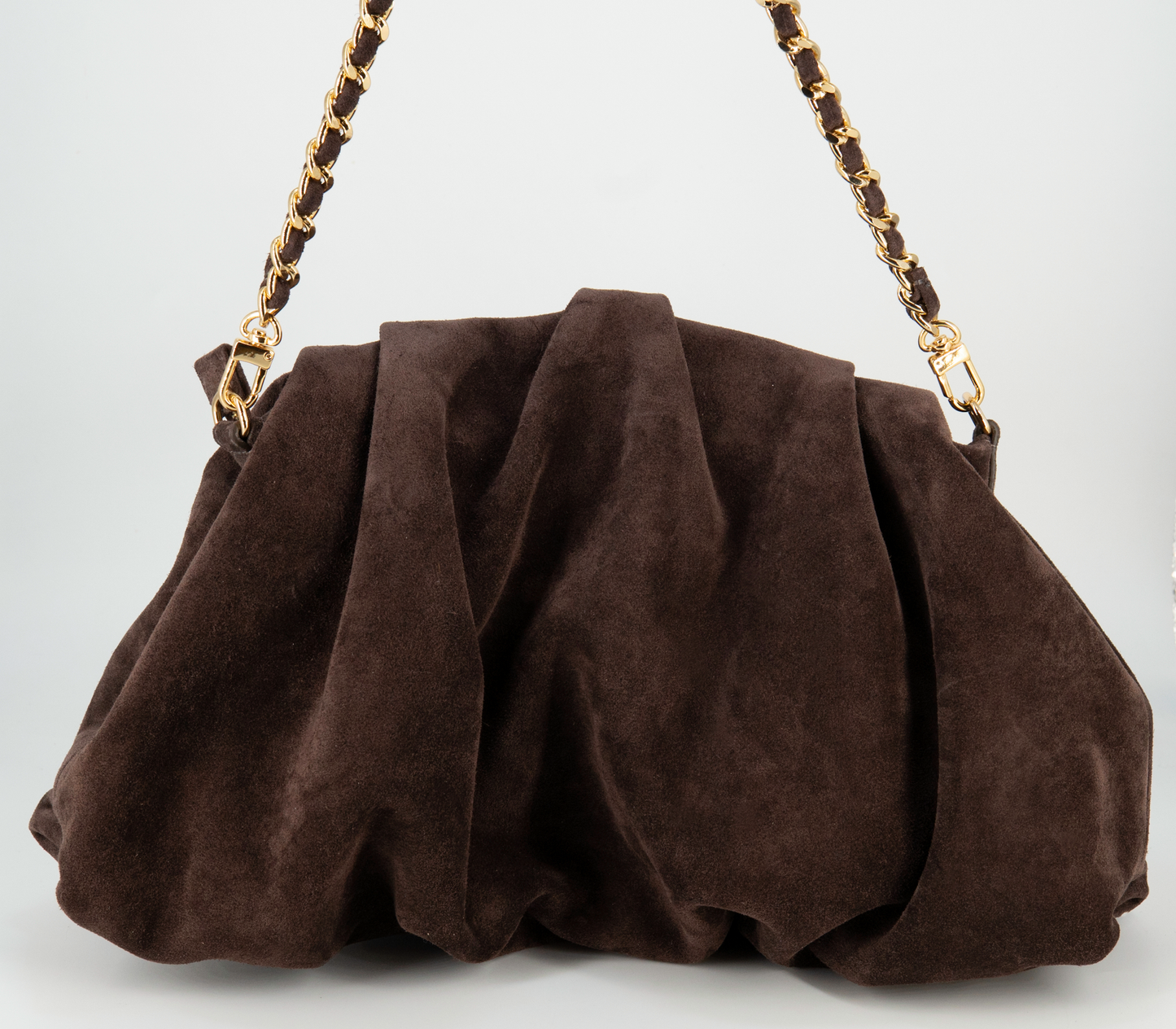 Bolsa Tanara | Couro Camurça | Marrom