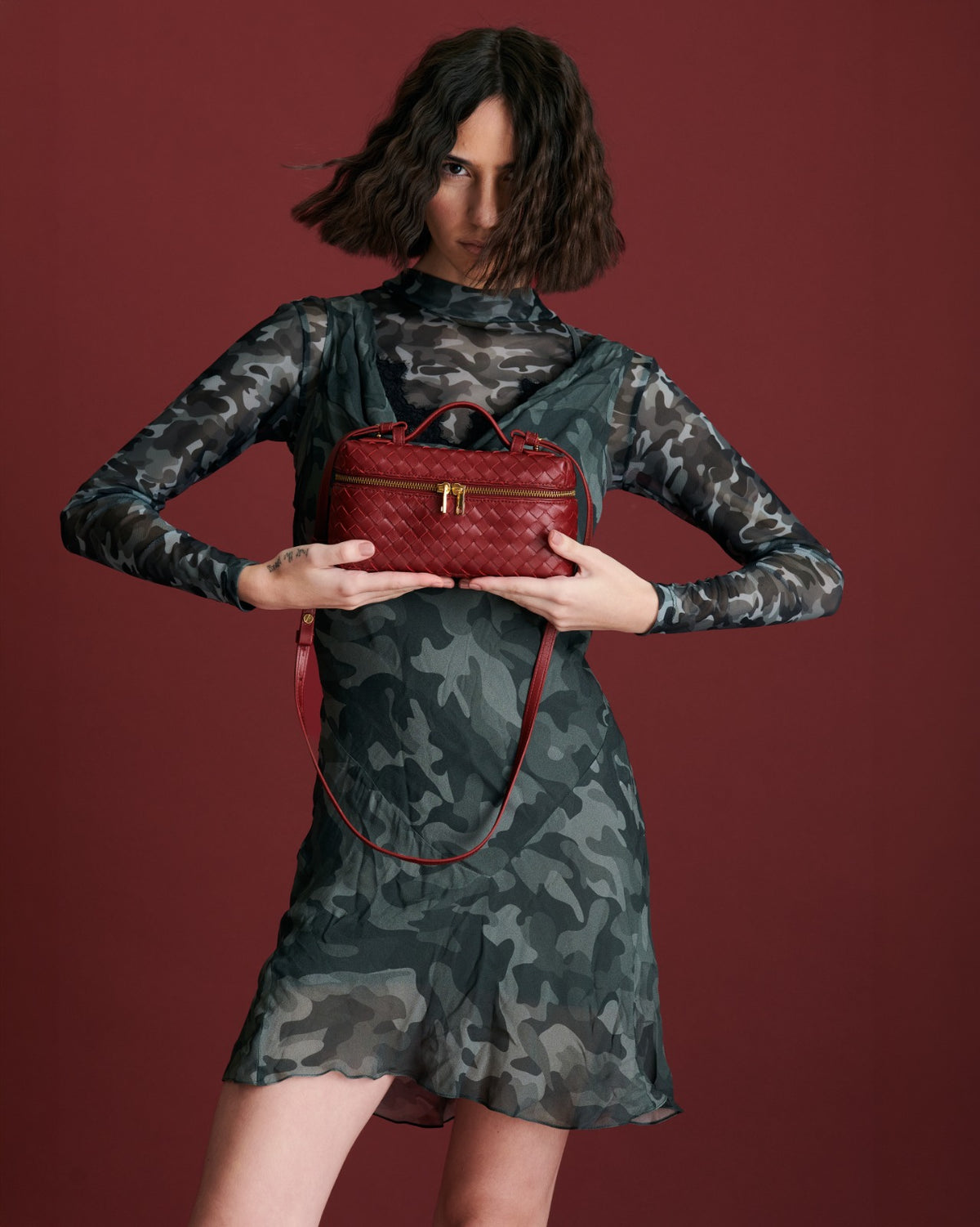 Bolsa Valentina | Pelica de Caprino | Vermelha