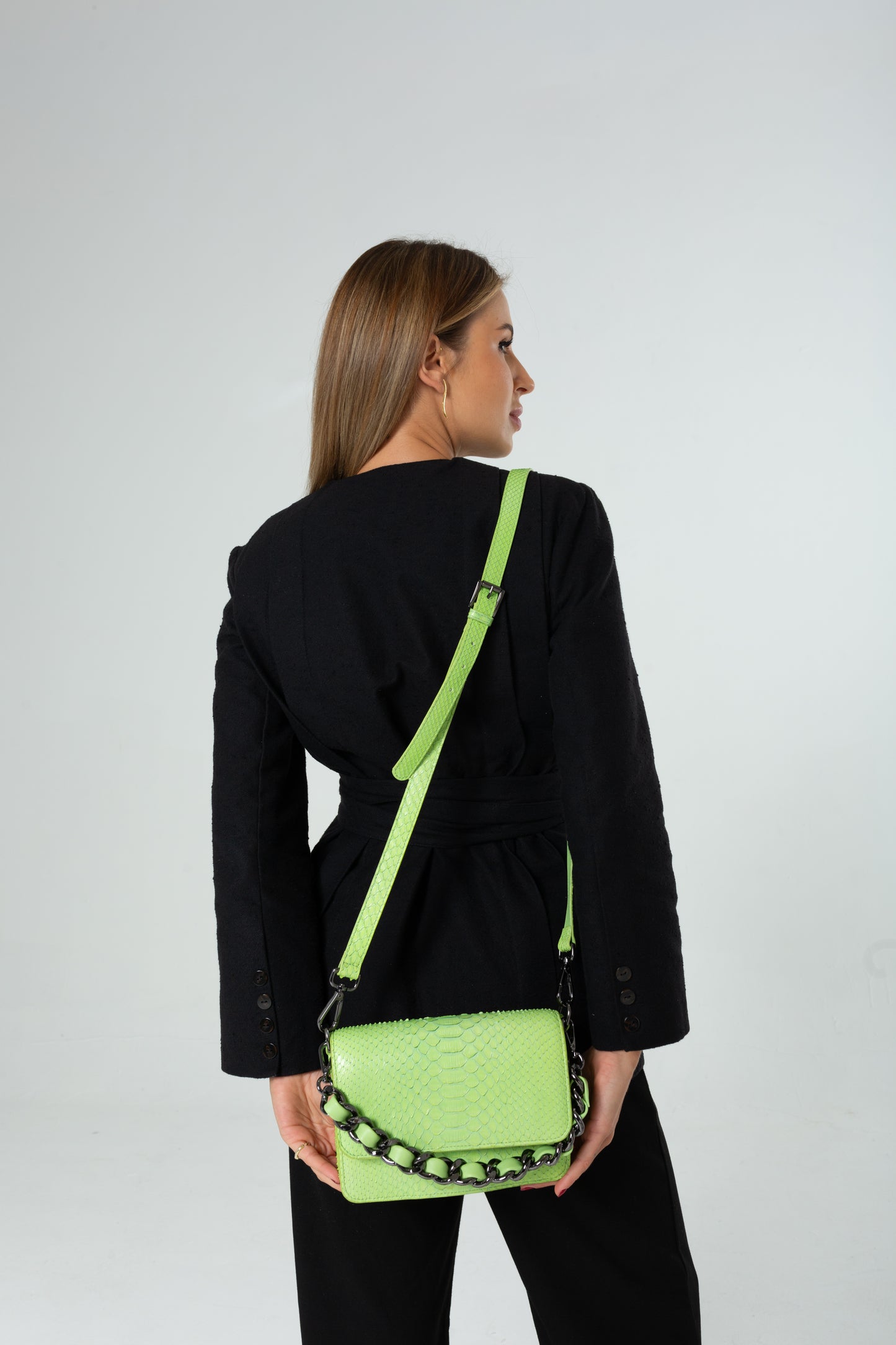 Bolsa Elisa | Couro de Python | Lima
