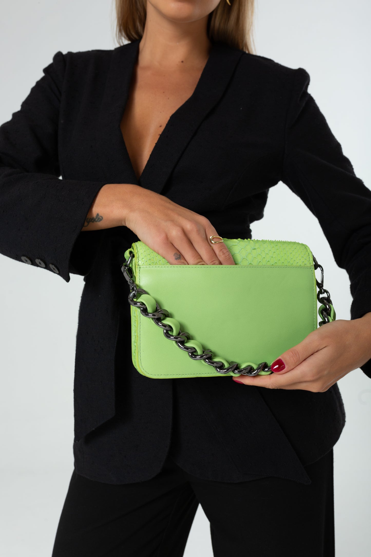 Bolsa Elisa | Couro de Python | Lima