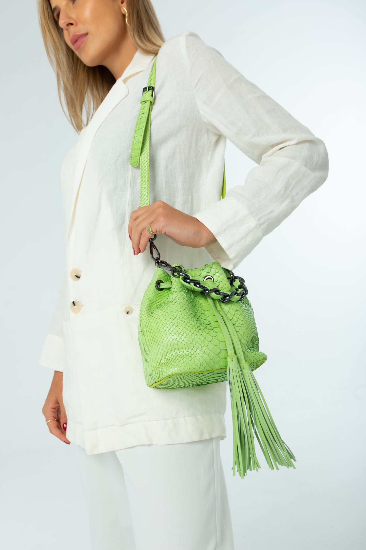 Bolsa Clarissa | Couro de Python | Lima