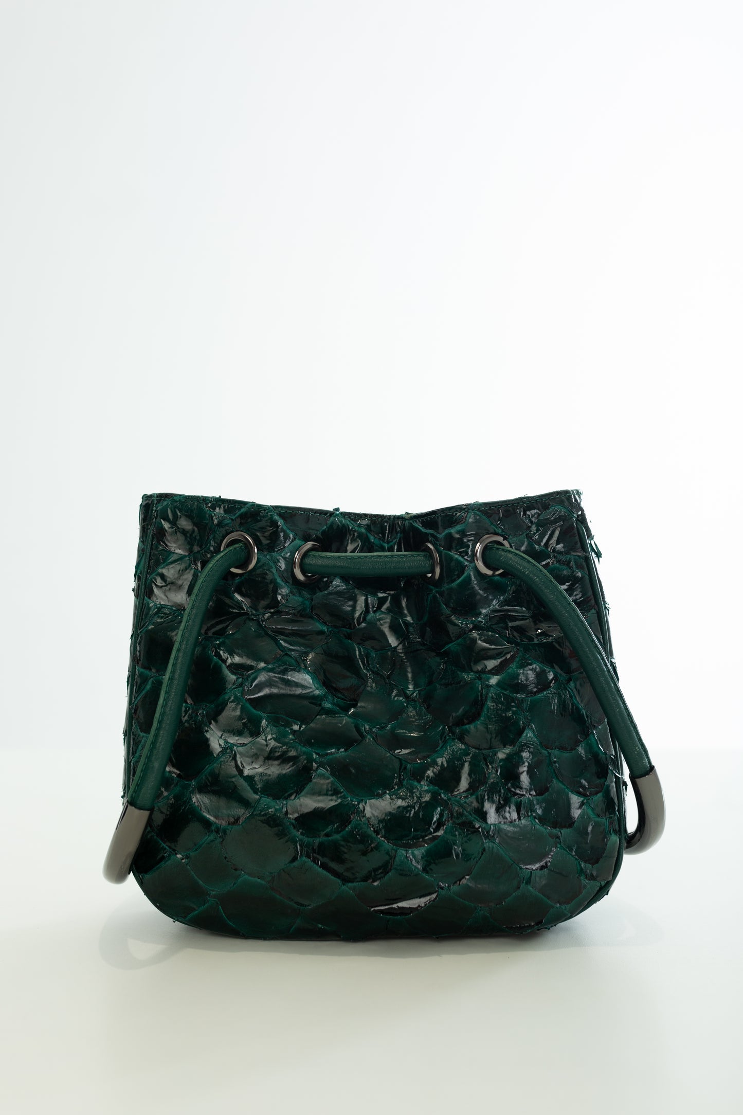 Bolsa Sandra | Couro de Pirarucu | Verde
