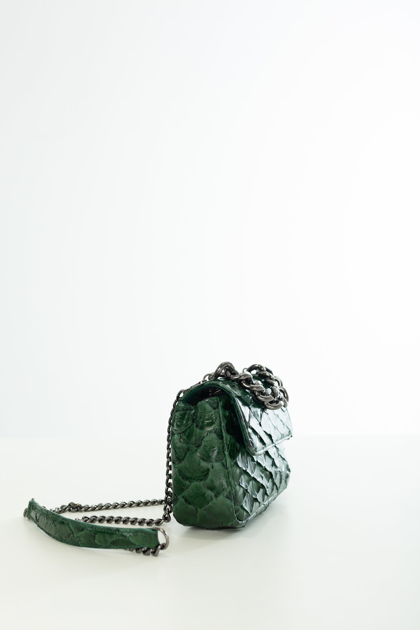 Bolsa Paty | Couro de Pirarucu | Verde