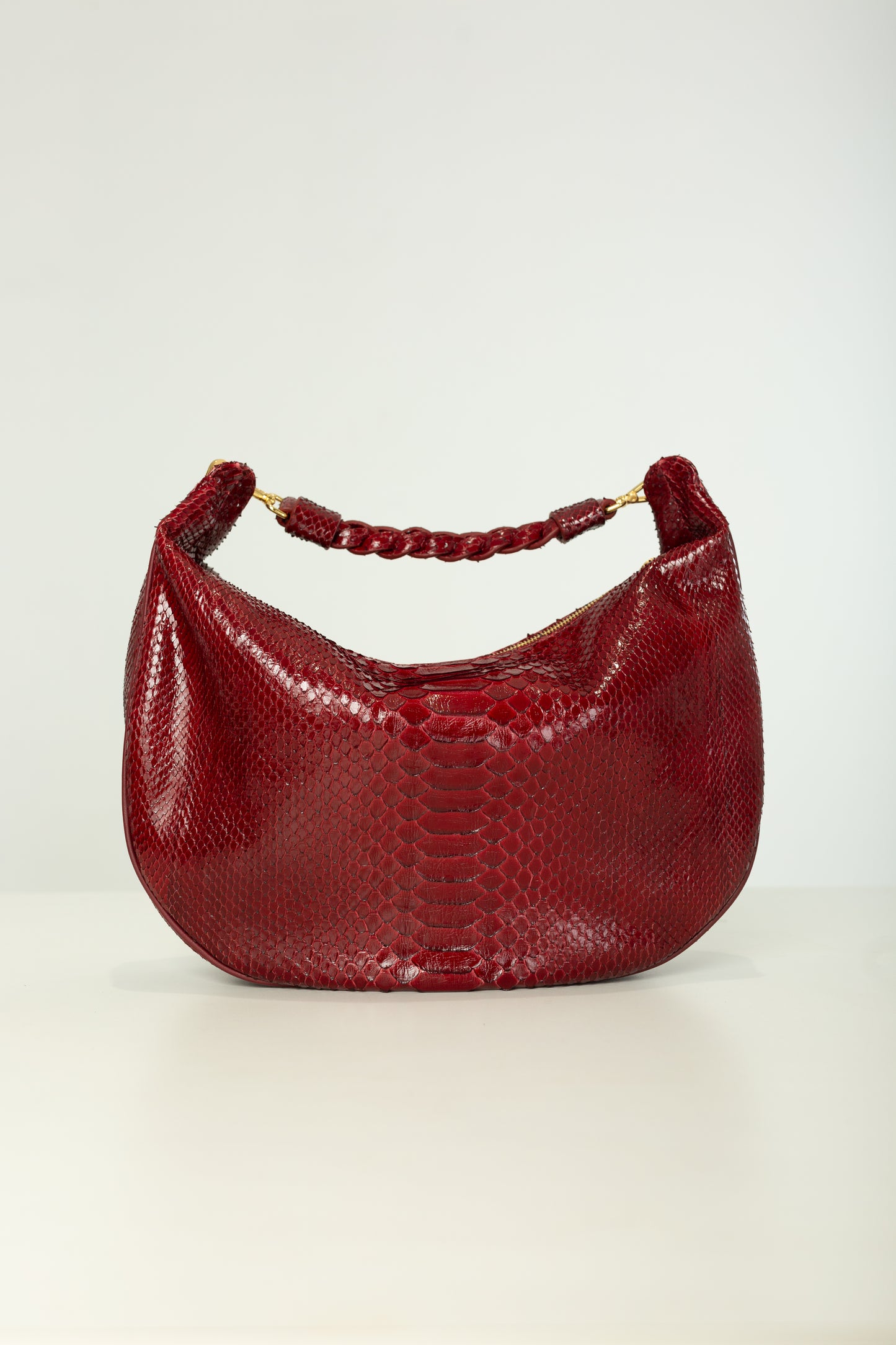 Bolsa Marcela M | Couro de Python | Vermelha