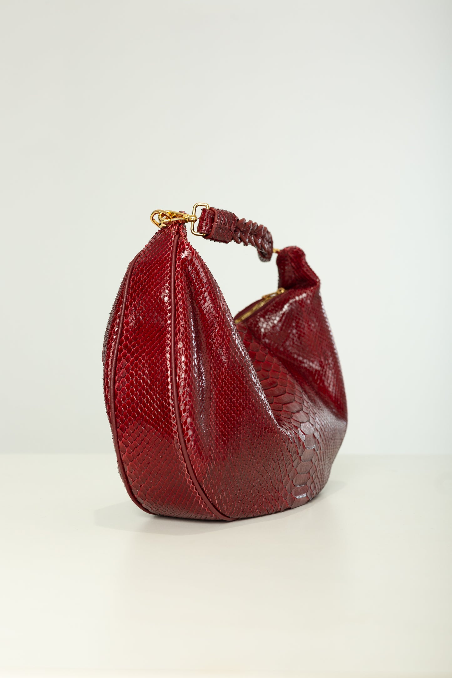 Bolsa Marcela M | Couro de Python | Vermelha
