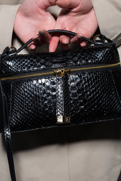Bag Valentina | Couro do Python | Preta
