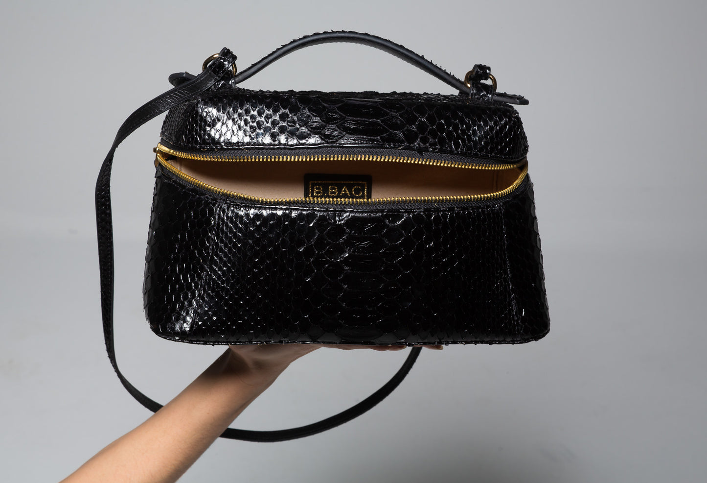 Bag Valentina | Couro do Python | Preta