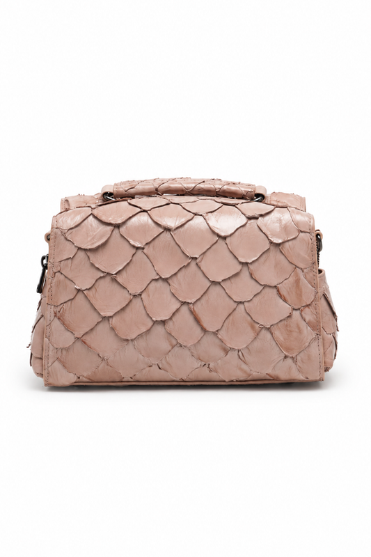 Bolsa Fernanda | Couro Pirarucu | Bege