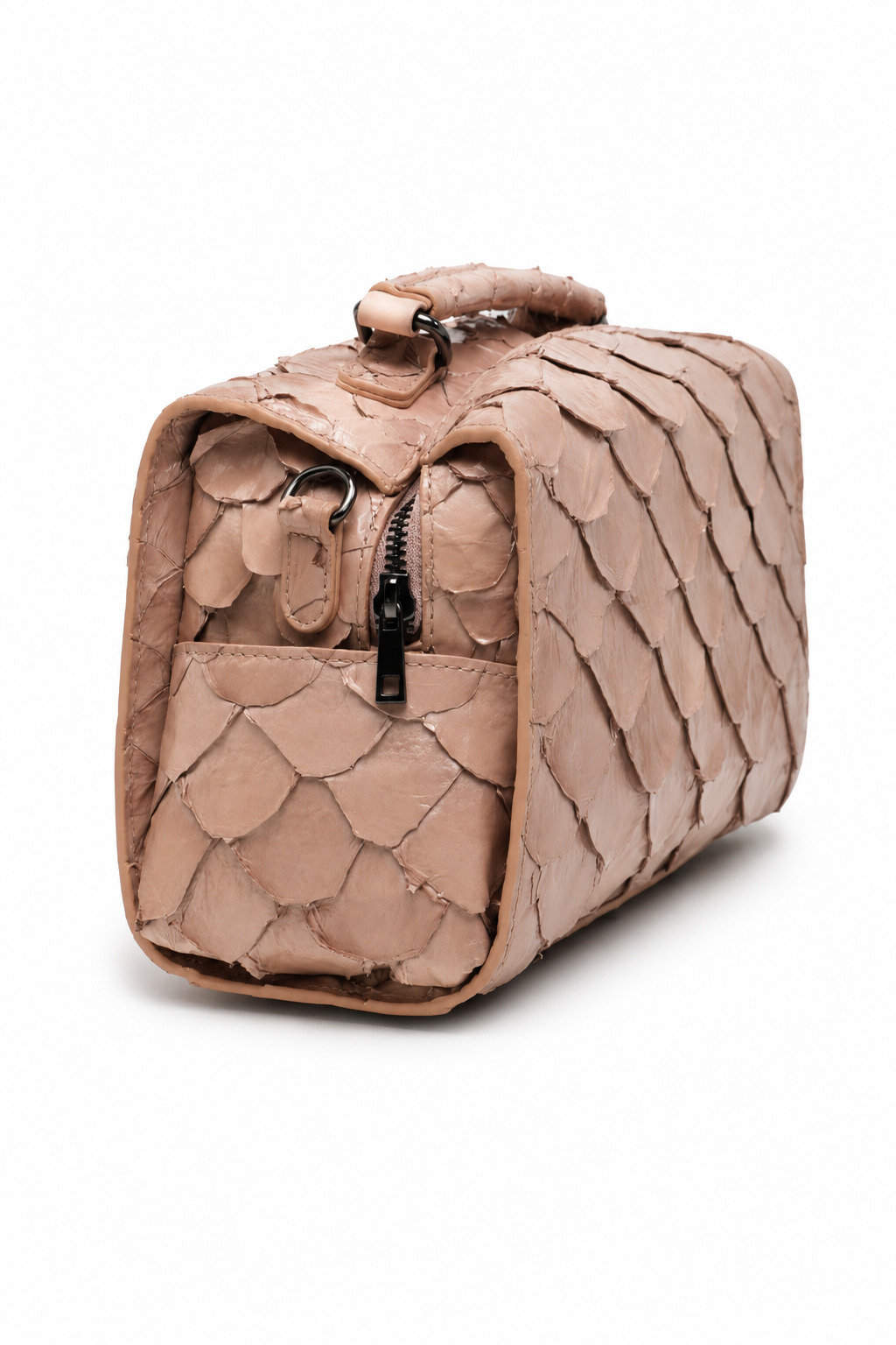 Bolsa Mari | Couro Pirarucu | Bege