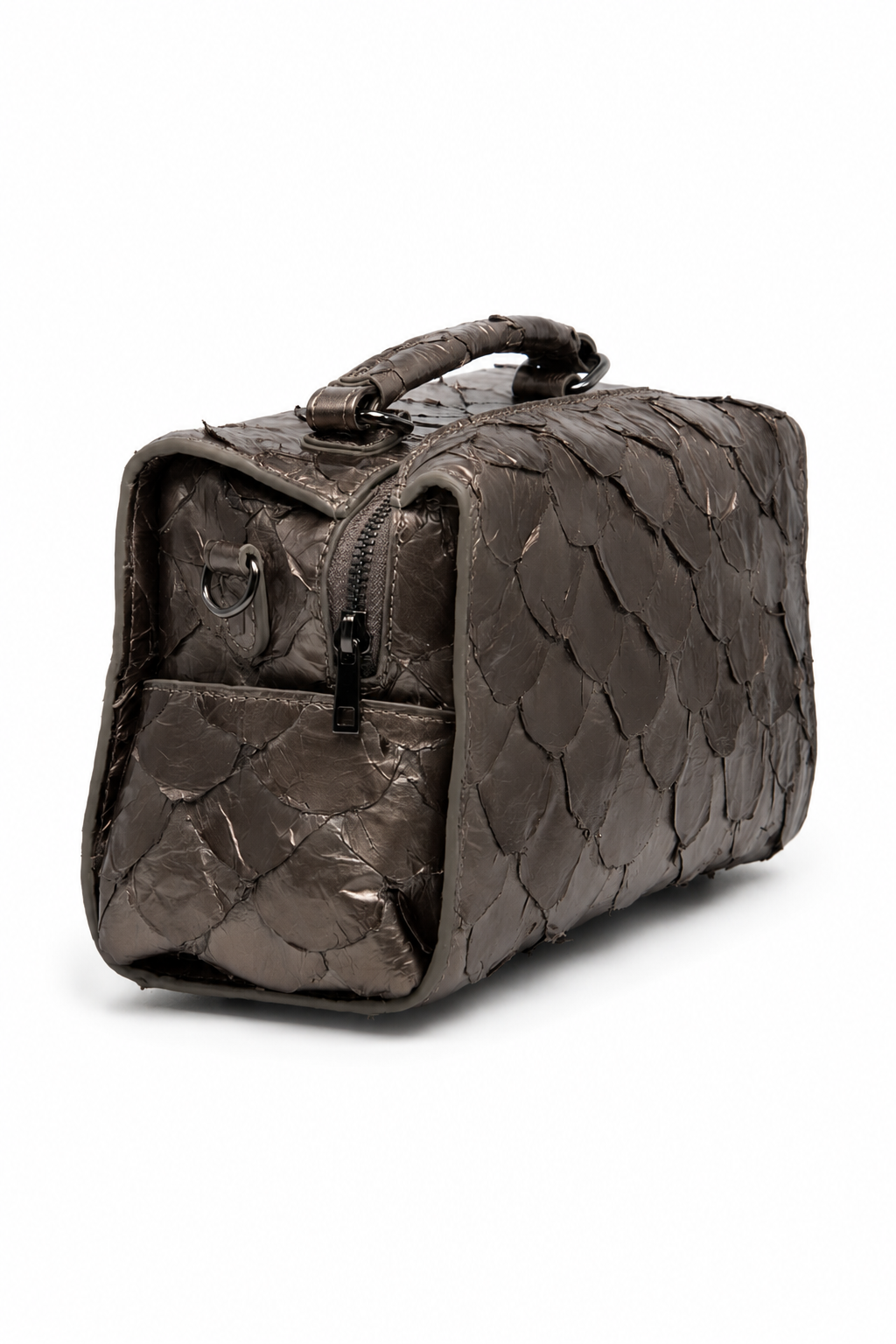 Bolsa Mari | Couro Pirarucu | Bronze