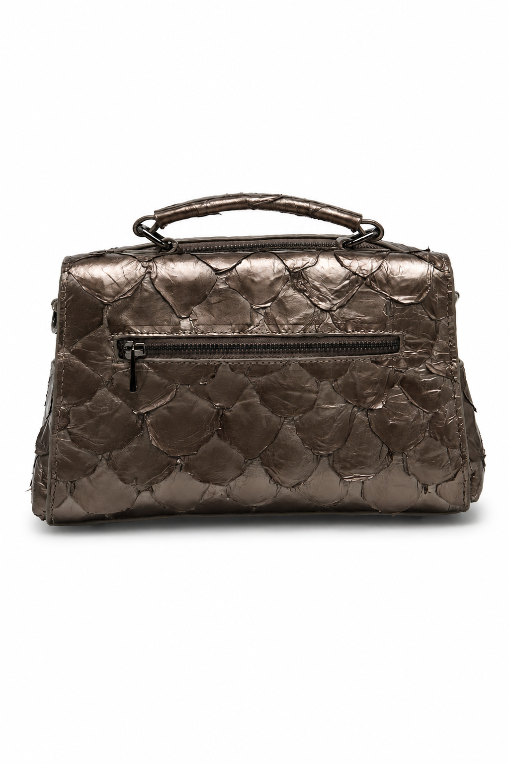 Bolsa Mari | Couro Pirarucu | Bronze