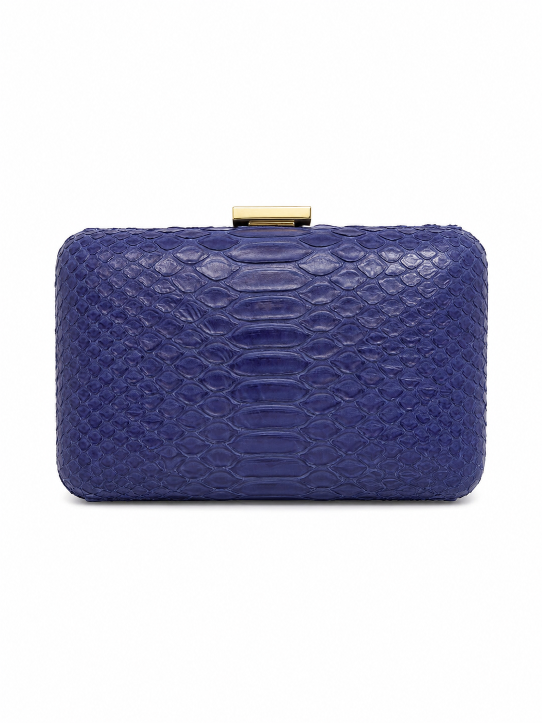 Clutch Armação | Couro de Python | Azul