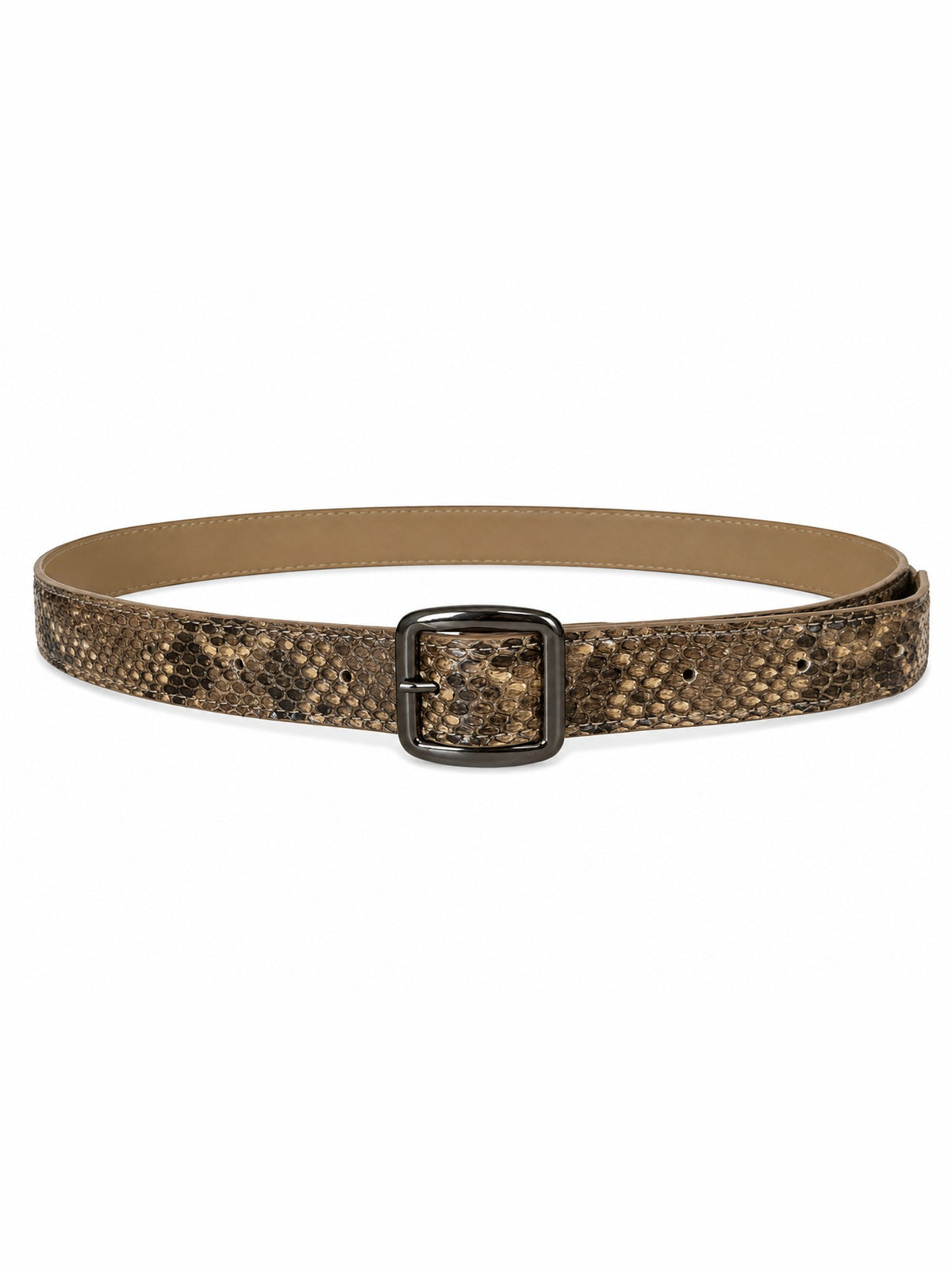 Cinto Largo | Couro de Python | Fendi | Ferragem Ônix