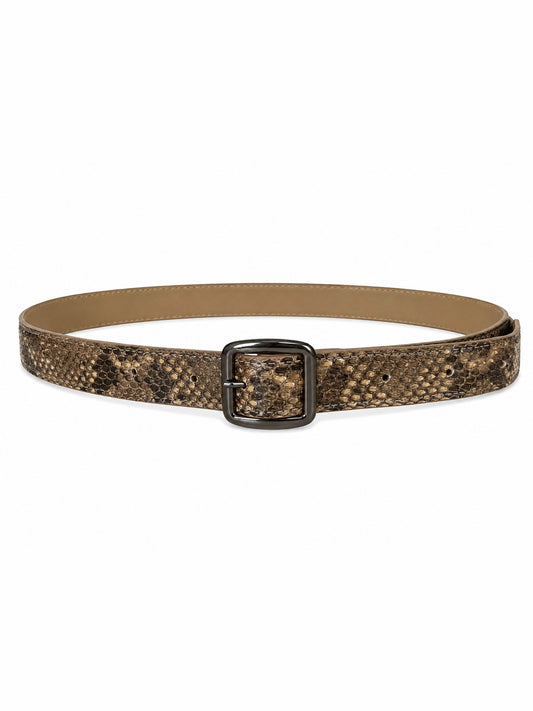 Cinto Largo | Couro de Python | Fendi | Ferragem Ônix