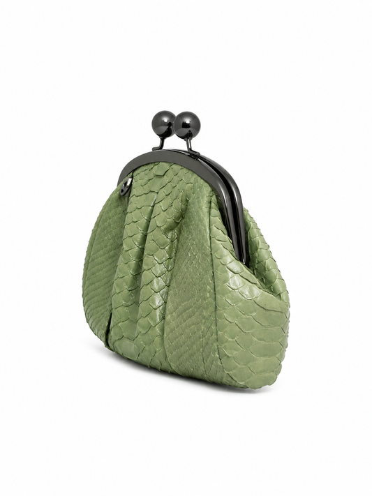 Clutch Bola | Python | Verde | Ferragem Ônix