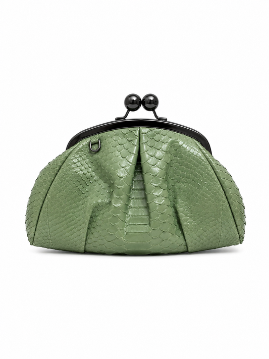 Clutch Bola | Python | Verde | Ferragem Ônix