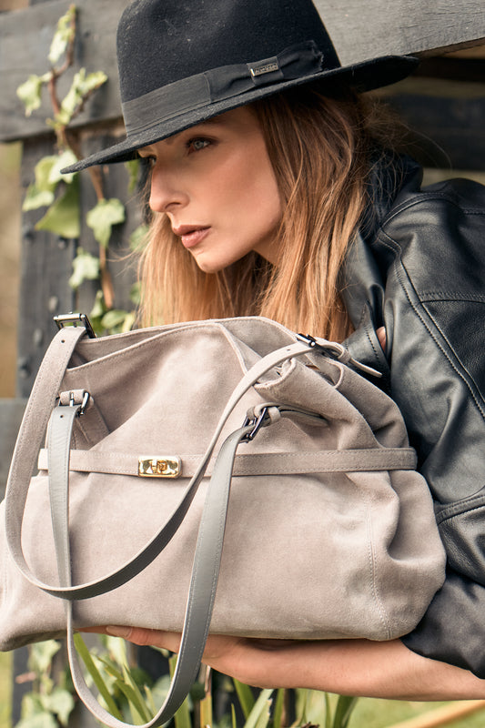 Bolsa 3004 | Camurça | Cinza