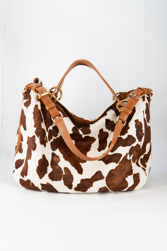 Bolsa Livian | Couro de Vaca | Animal Print