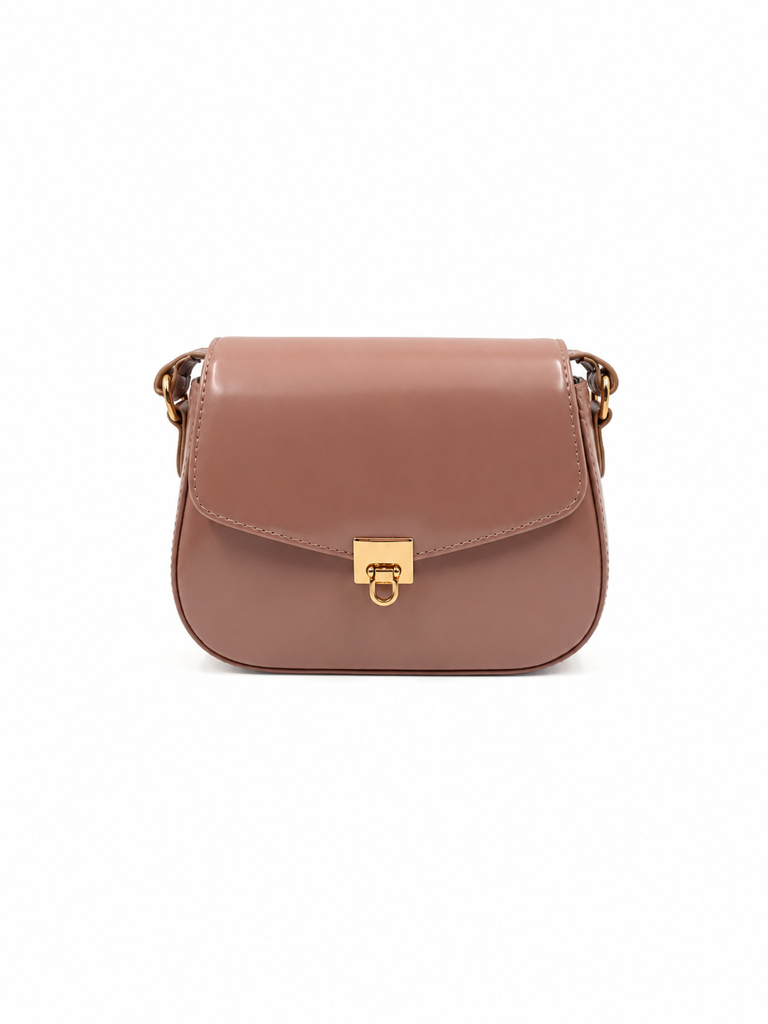 Bolsa Lia | Couro Box | Areia | Ferragem Dourada