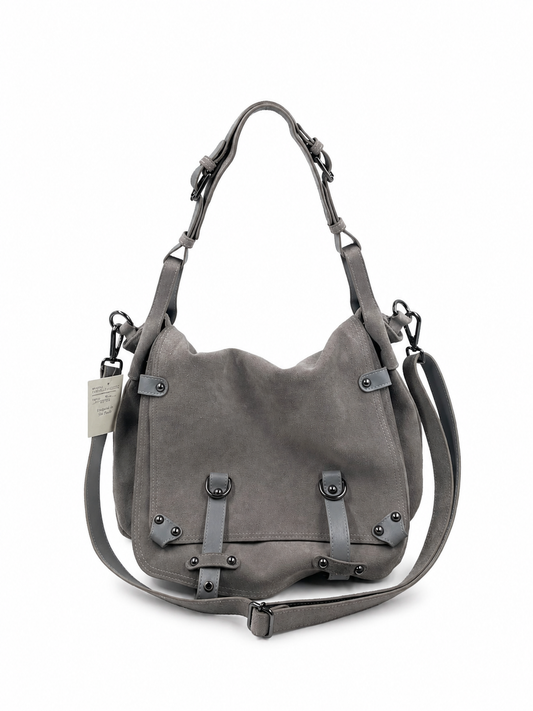 Bolsa Liége | Camurça | Cinza
