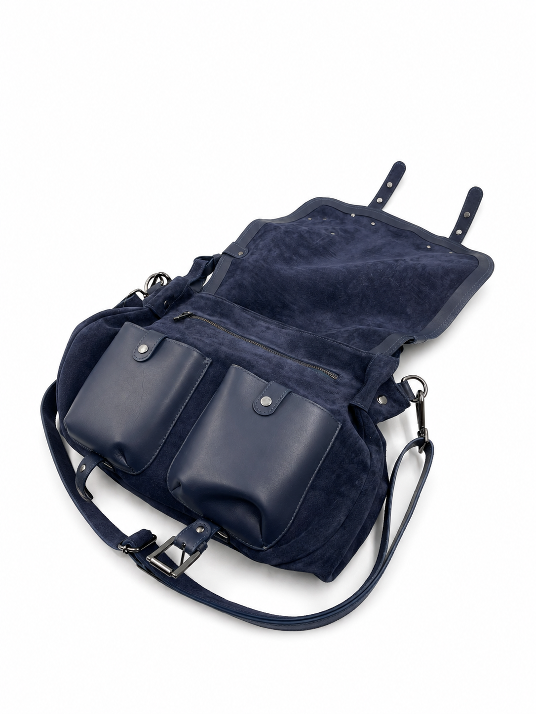 Bolsa Liége | Camurça | Azul Marinho