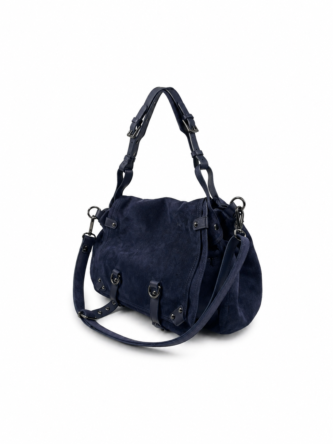 Bolsa Liége | Camurça | Azul Marinho