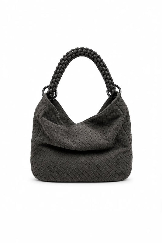 Bolsa Luana | Couro Chamoise | Verde Musgo