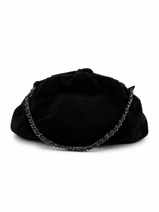 Bolsa Marcela | Camurça | Preta | Ferragem Ônix