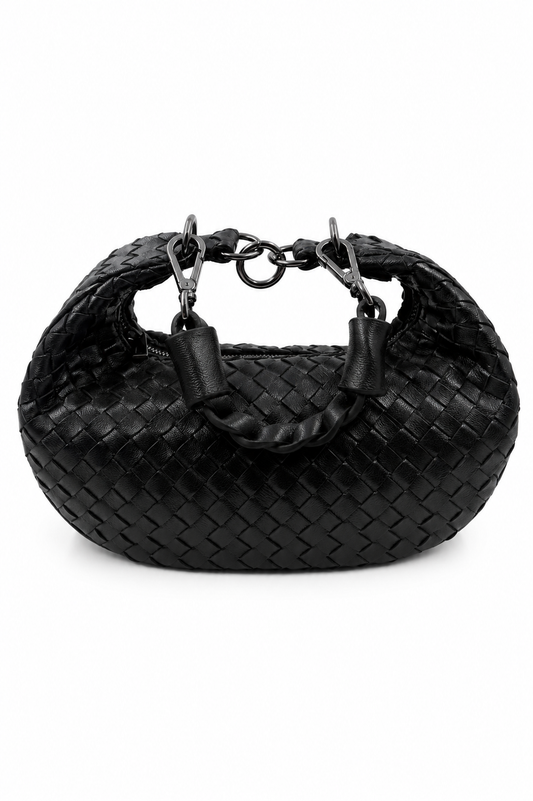 Bolsa Marcela P | Pelica de Caprino | Preta | Ferragem Ônix
