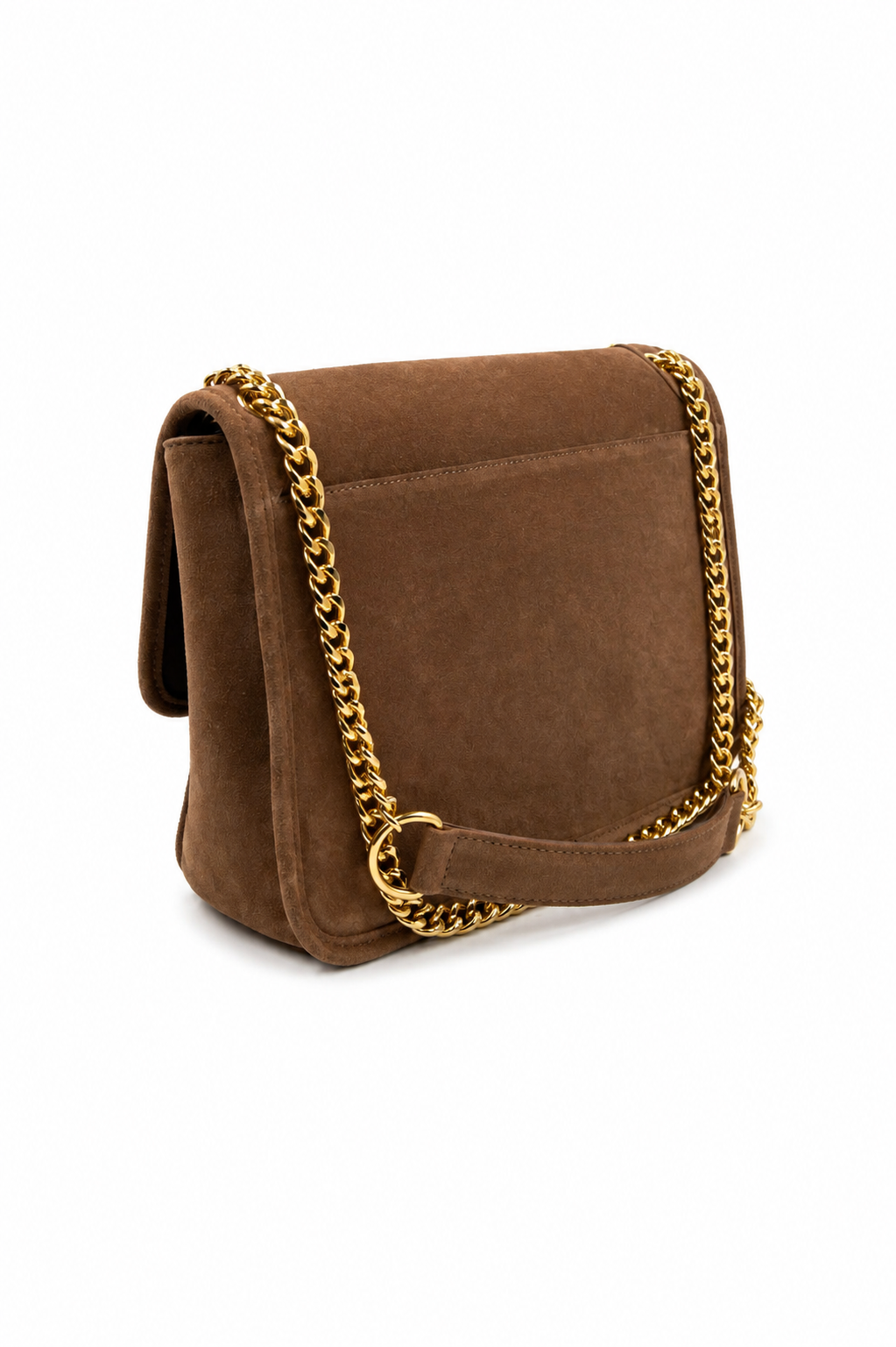 Bolsa Nicoli | Camurça | Caramelo | Ferragem Dourado