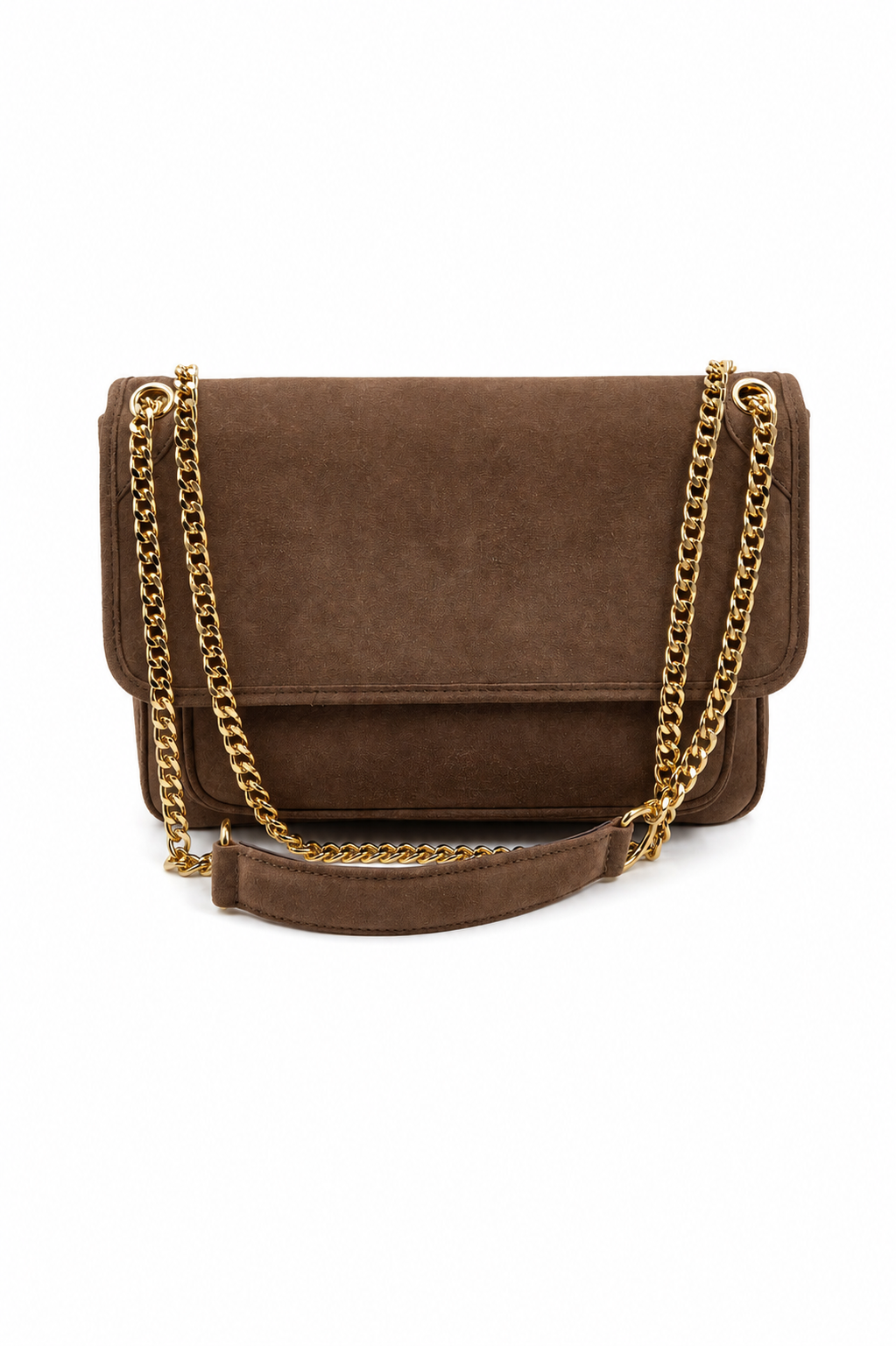 Bolsa Nicoli | Camurça | Caramelo | Ferragem Dourado
