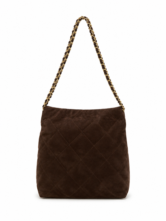 Bolsa Paula M | Camurça | Marrom