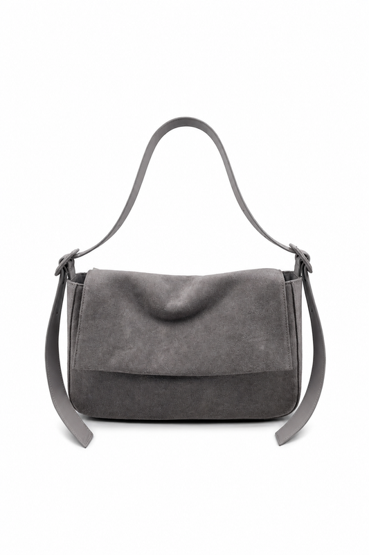 Bolsa Priscila | Camurça | Cinza