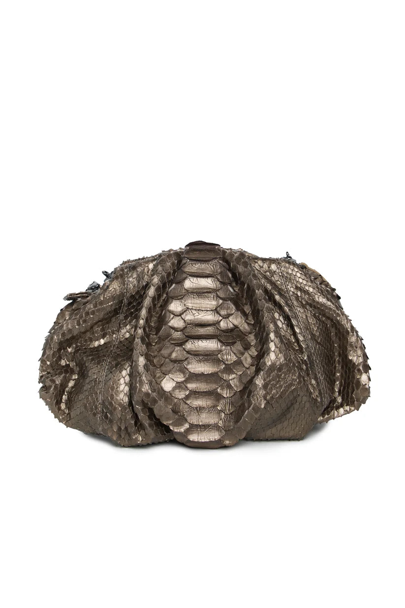 Bolsa Tanara | Couro de Python | Bronze