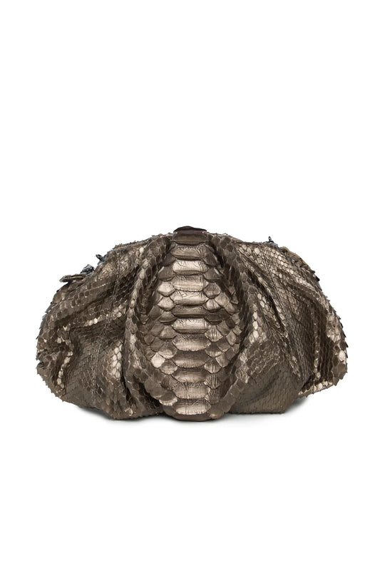 Bolsa Tanara | Couro de Python | Bronze