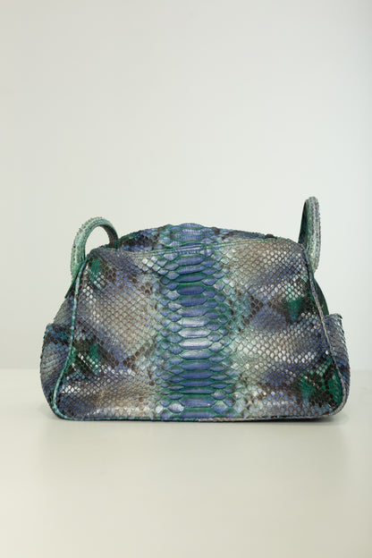 Bolsa Vera | Couro de Python Artesanal | Verde
