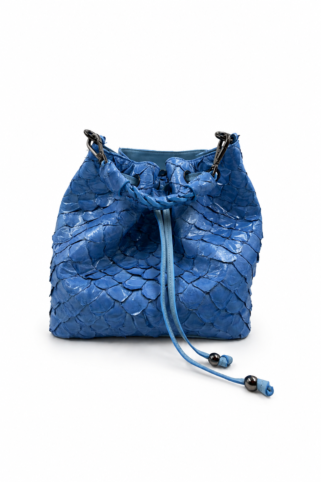 Bolsa Manu | Couro de Pirarucu | Azul